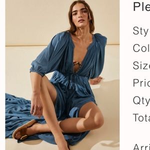Free People Plenty of Love Maxi, Blue, Large, NWT